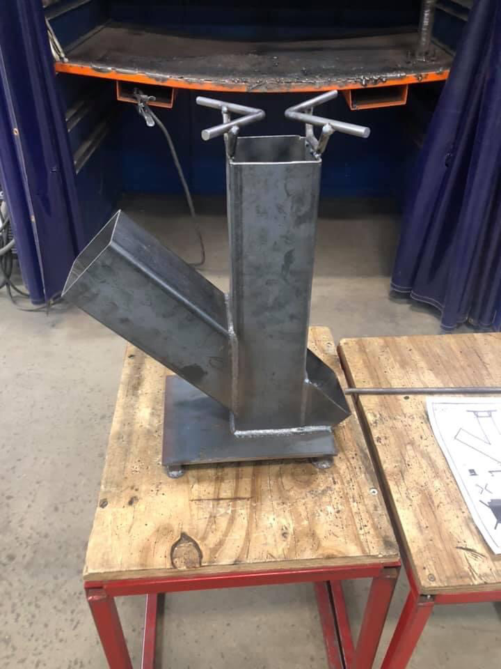 rocket stove built by the fab team