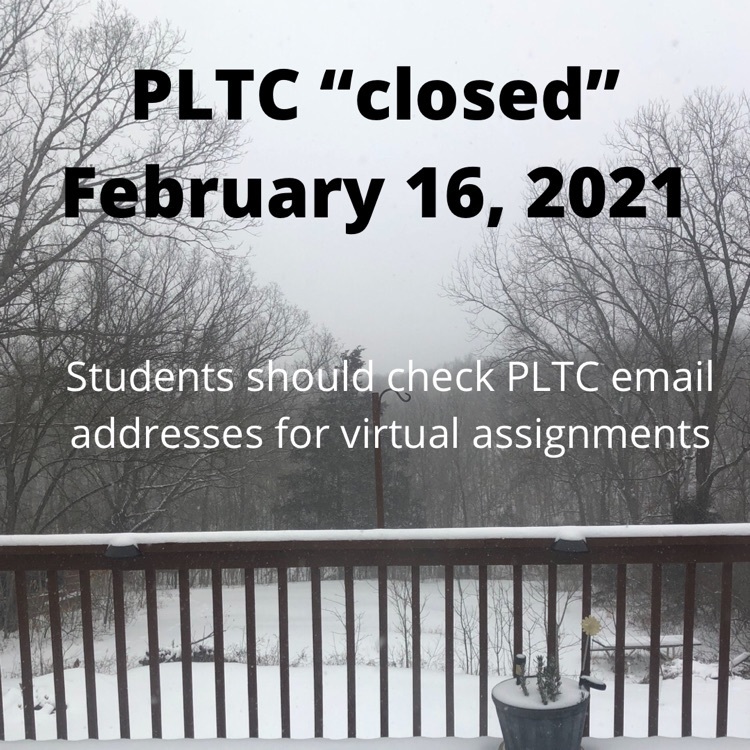 PLTC closed on a snowy background 