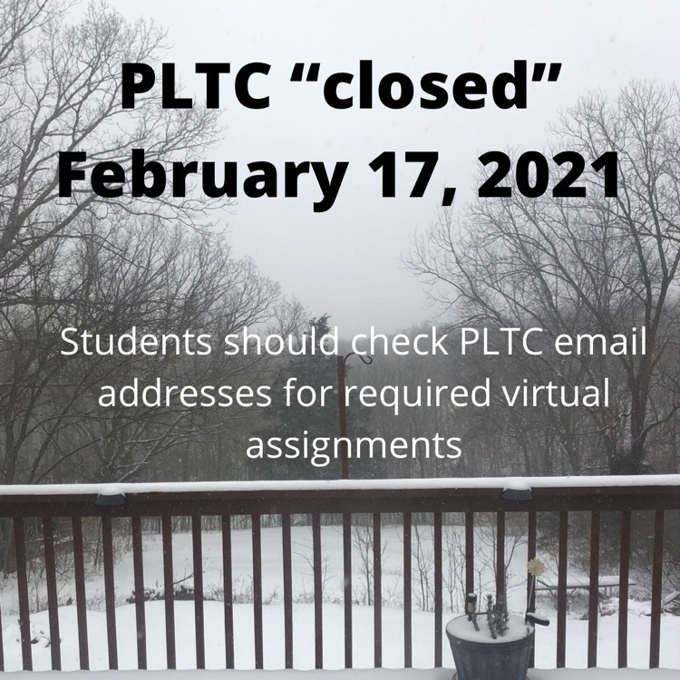 pltc closed 2/17 with snowy background