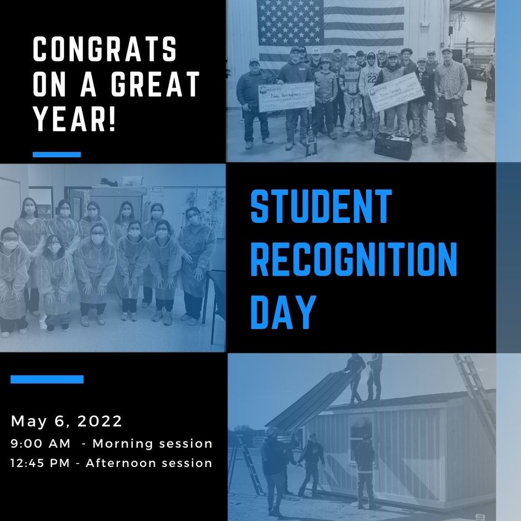 Pictures of student activities with STudent recognition day text